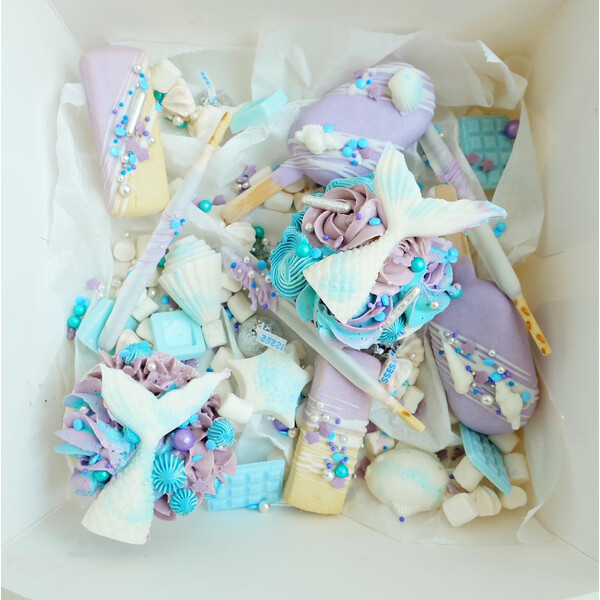 Periwinkle Mermaid Dessert Treat Box 